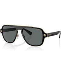 versace black and white sunglasses.